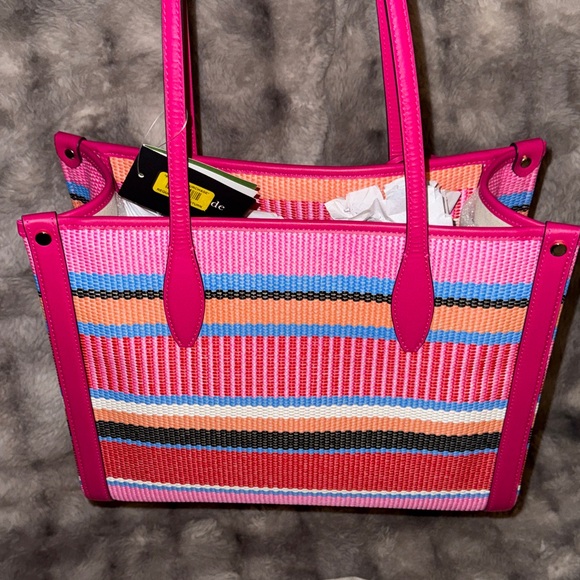 Kate Spade Vibrant Pink and Blue Tote - Picture 4 of 12